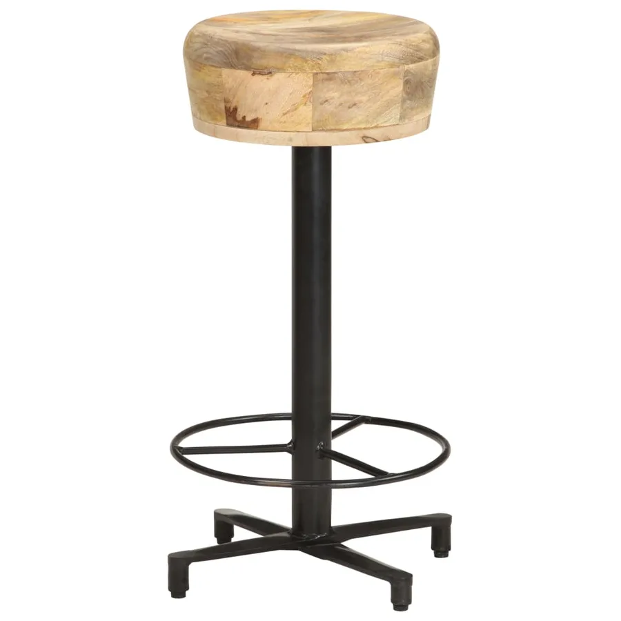 Tabourets de bar lot de 2 66 cm bois de manguier massif - 8