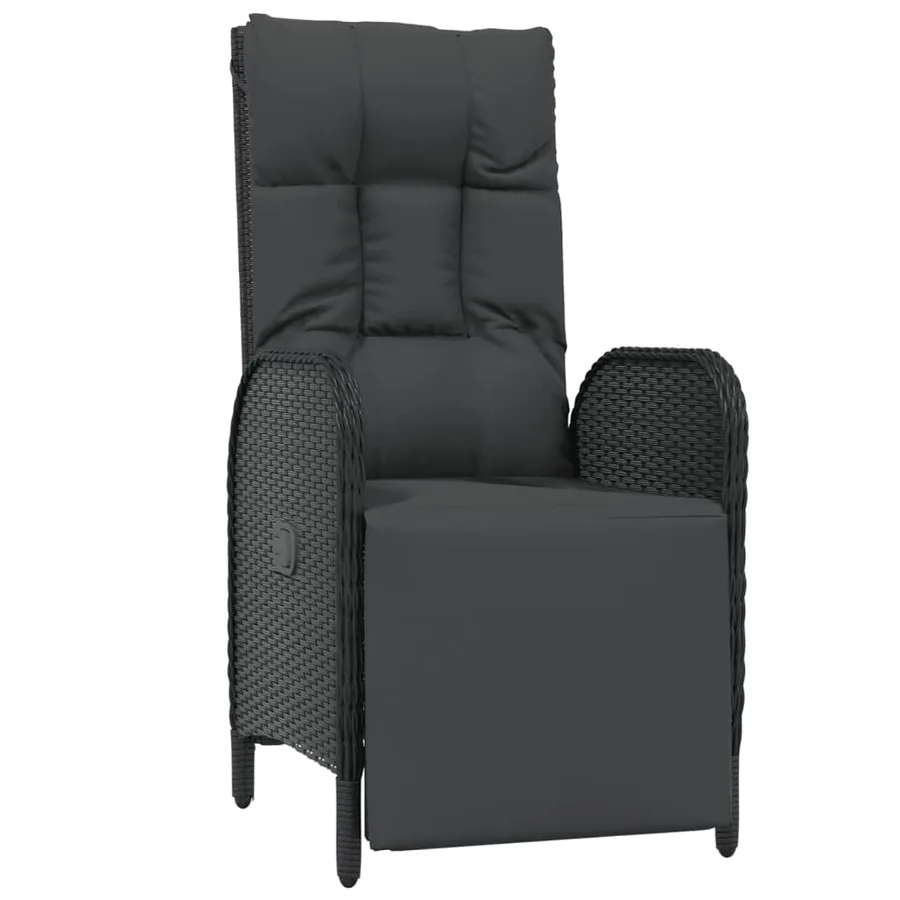 Chaises inclinables de jardin lot de 2 et table résine tressée - 5