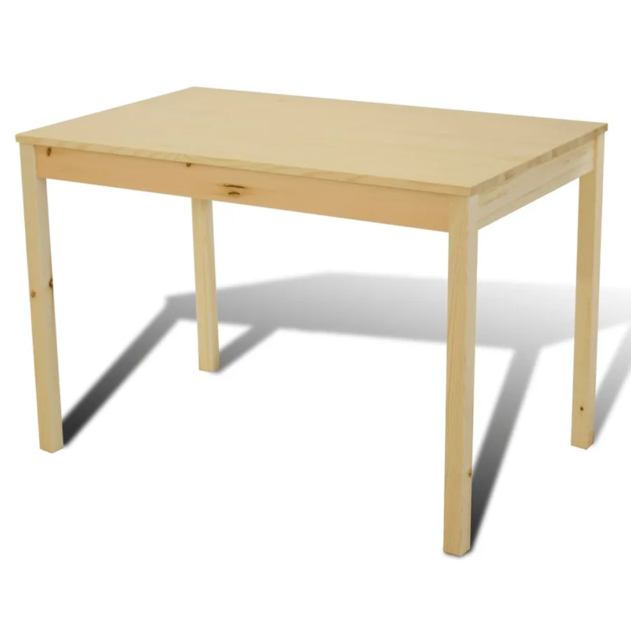 Table de salle à manger en bois avec 4 chaises Naturel - 4
