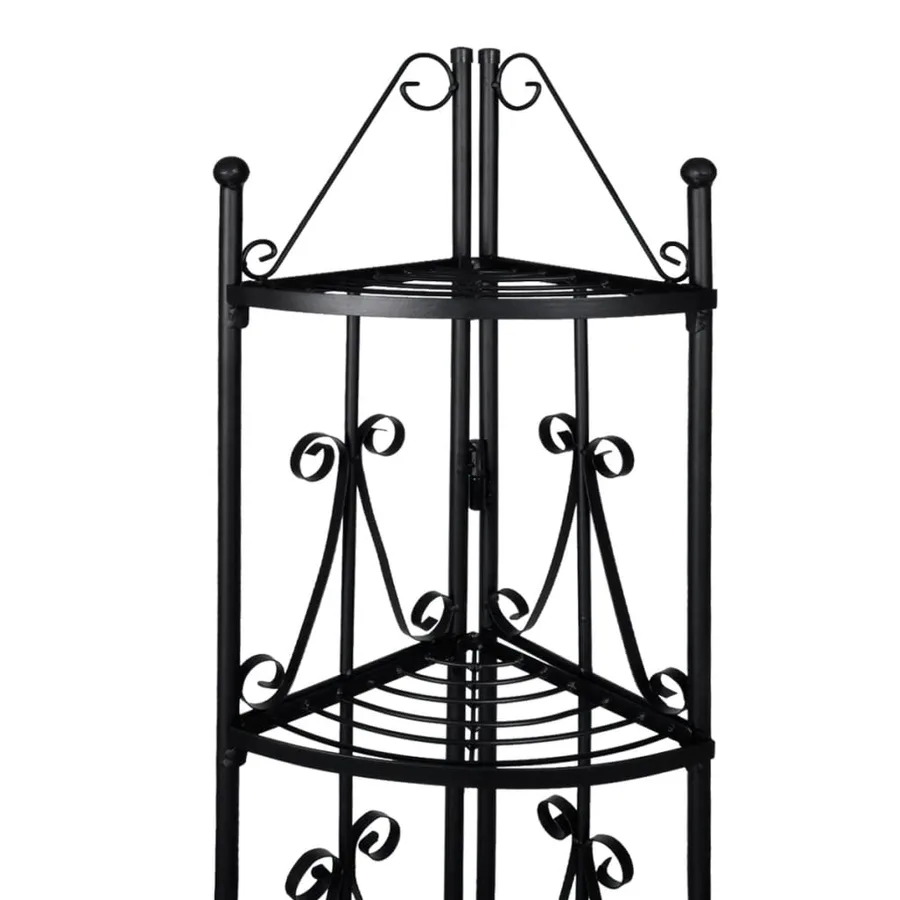 Étagère d’angle pour plantes en noir - 3