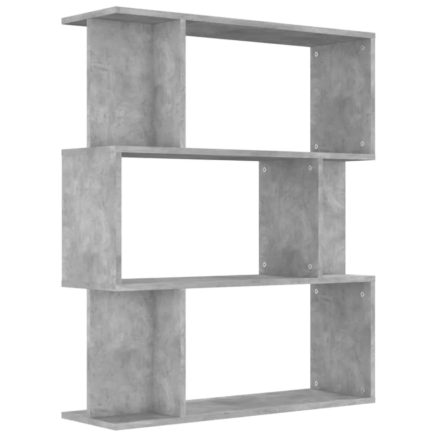 Bibliothèque/Séparateur de pièce Gris béton Bois d’ingénierie - 2