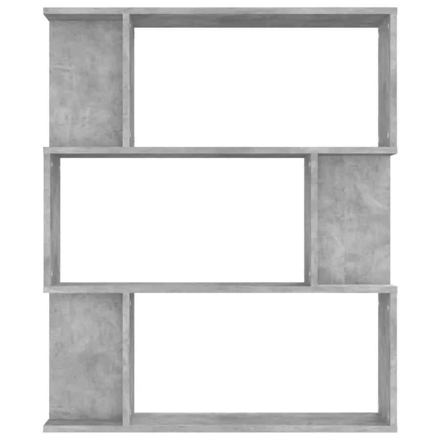 Bibliothèque/Séparateur de pièce Gris béton Bois d’ingénierie - 5