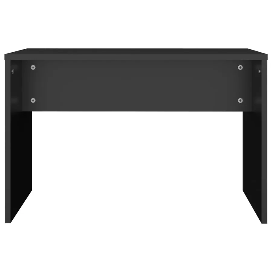 Tabouret de toilette Noir 70x35x45 cm Bois d'ingénierie - 5