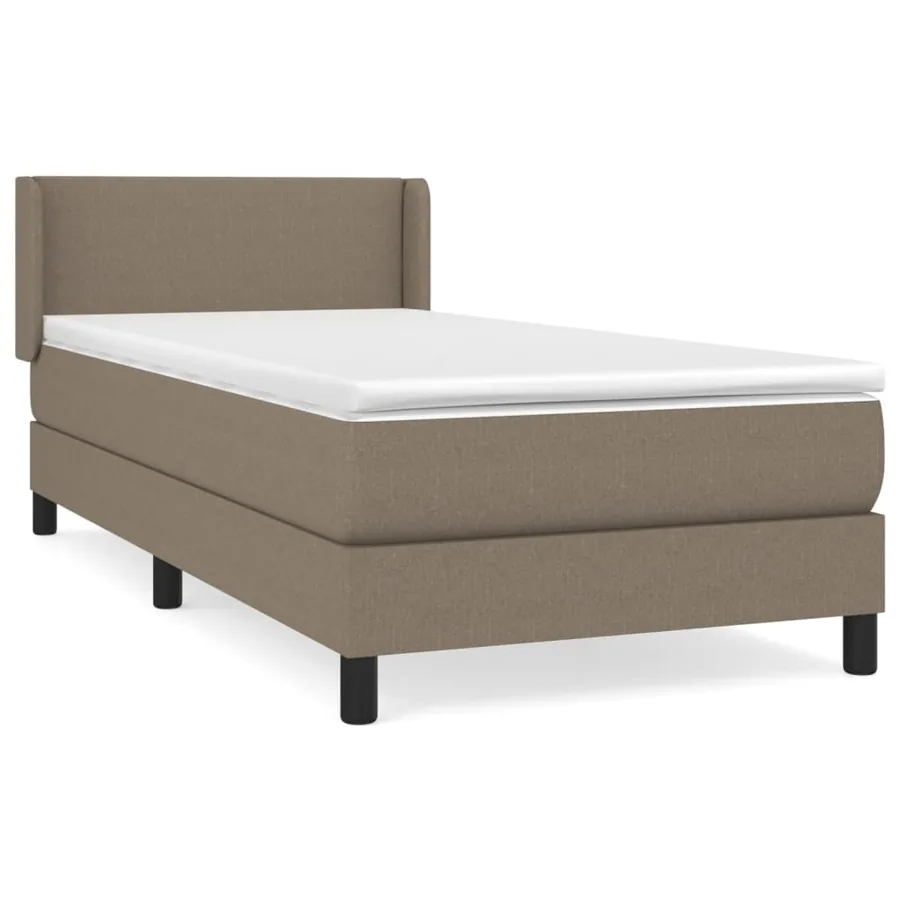 Sommier à lattes de lit avec matelas Taupe 90x200 cm Tissu - 2