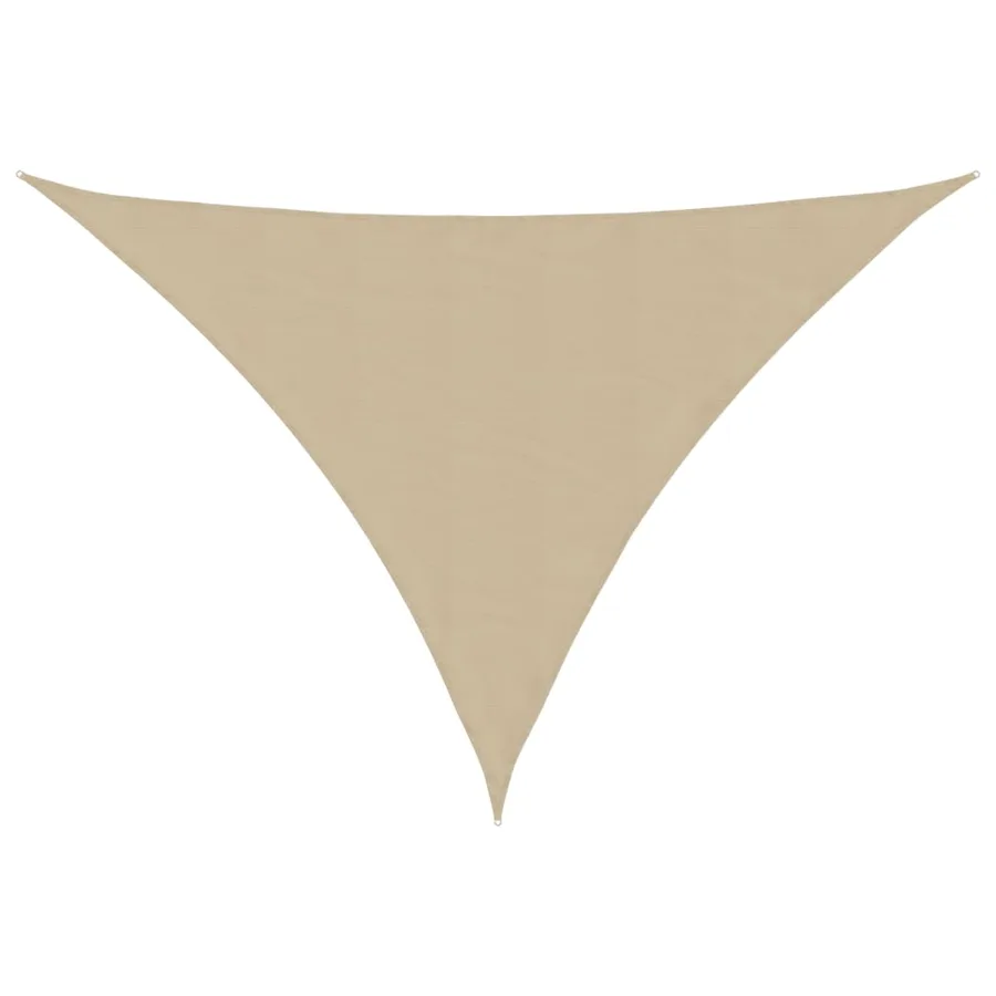 Voile de parasol tissu oxford triangulaire 5x5x6 m beige - 2