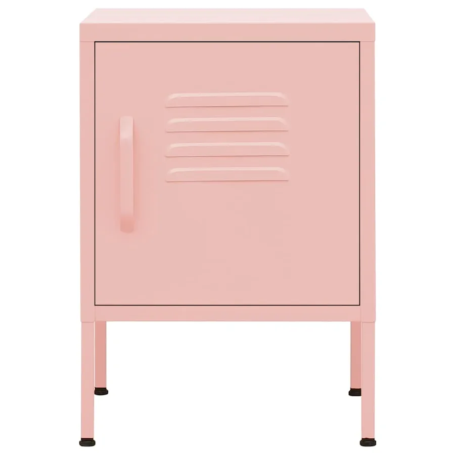 Tables de chevet 2 pcs Rose 35x35x51 cm Acier - 3