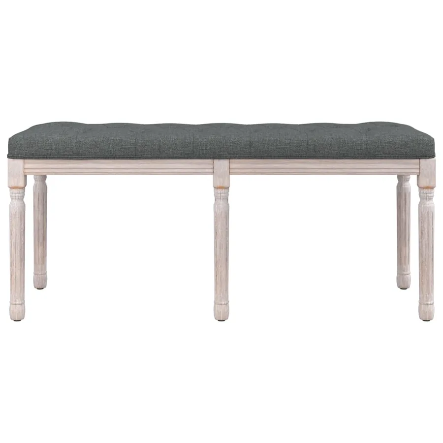 Banc Gris foncé 110x40x49 cm Tissu - 3