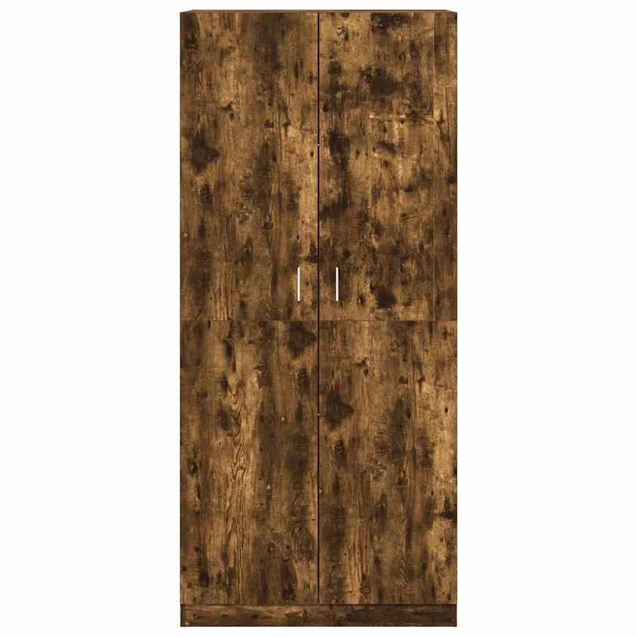 Garde-robe Chêne fumé 90x52x200 cm Bois d'ingénierie - 5