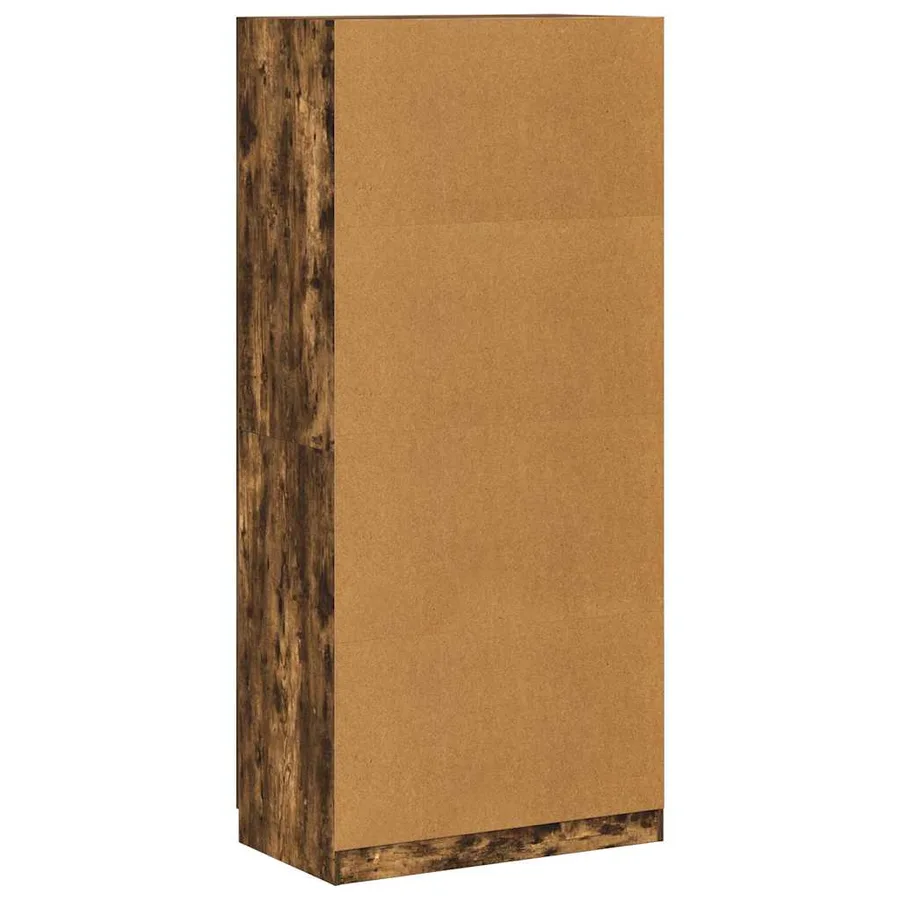 Garde-robe Chêne fumé 90x52x200 cm Bois d'ingénierie - 8