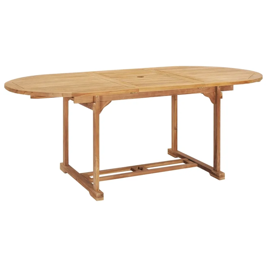 Table de jardin extensible 150-200x100x75 cm Teck solide - 2
