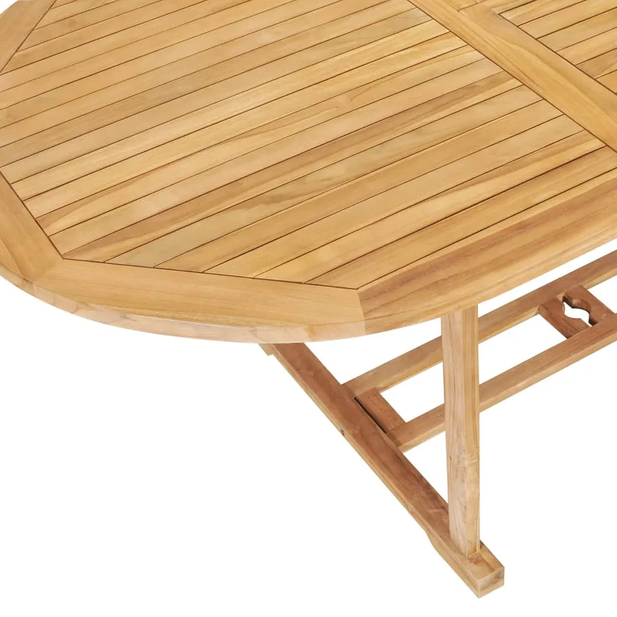 Table de jardin extensible 150-200x100x75 cm Teck solide - 6