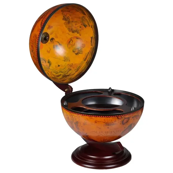 Support de vin sous forme de globe Bois d'eucalyptus