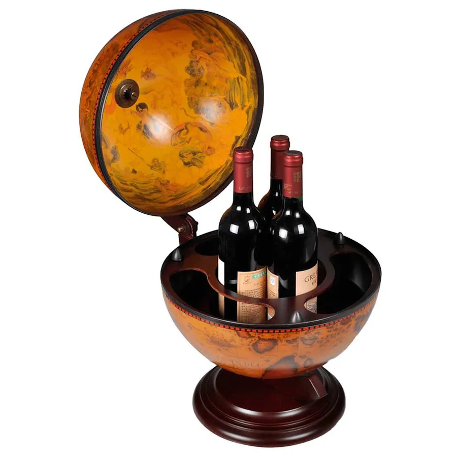 Support de vin sous forme de globe Bois d'eucalyptus - 2