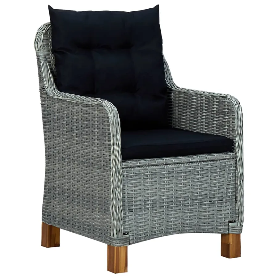 Chaises de jardin avec coussins lot de 2 Résine tressée - 2
