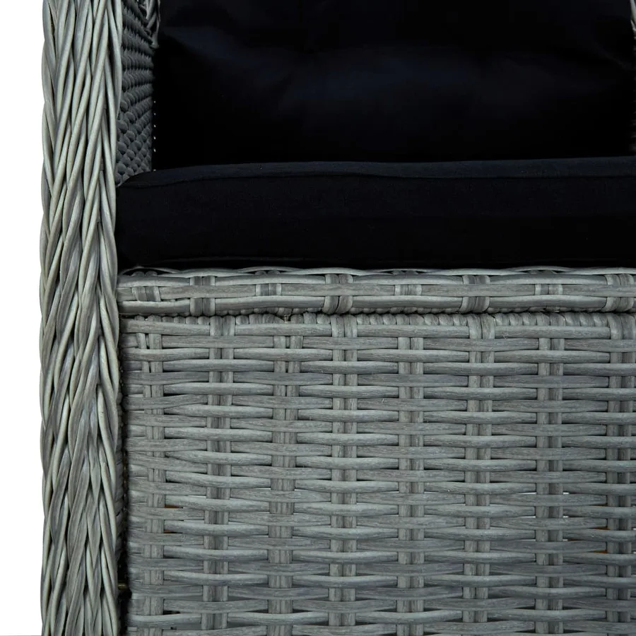 Chaises de jardin avec coussins lot de 2 Résine tressée - 7