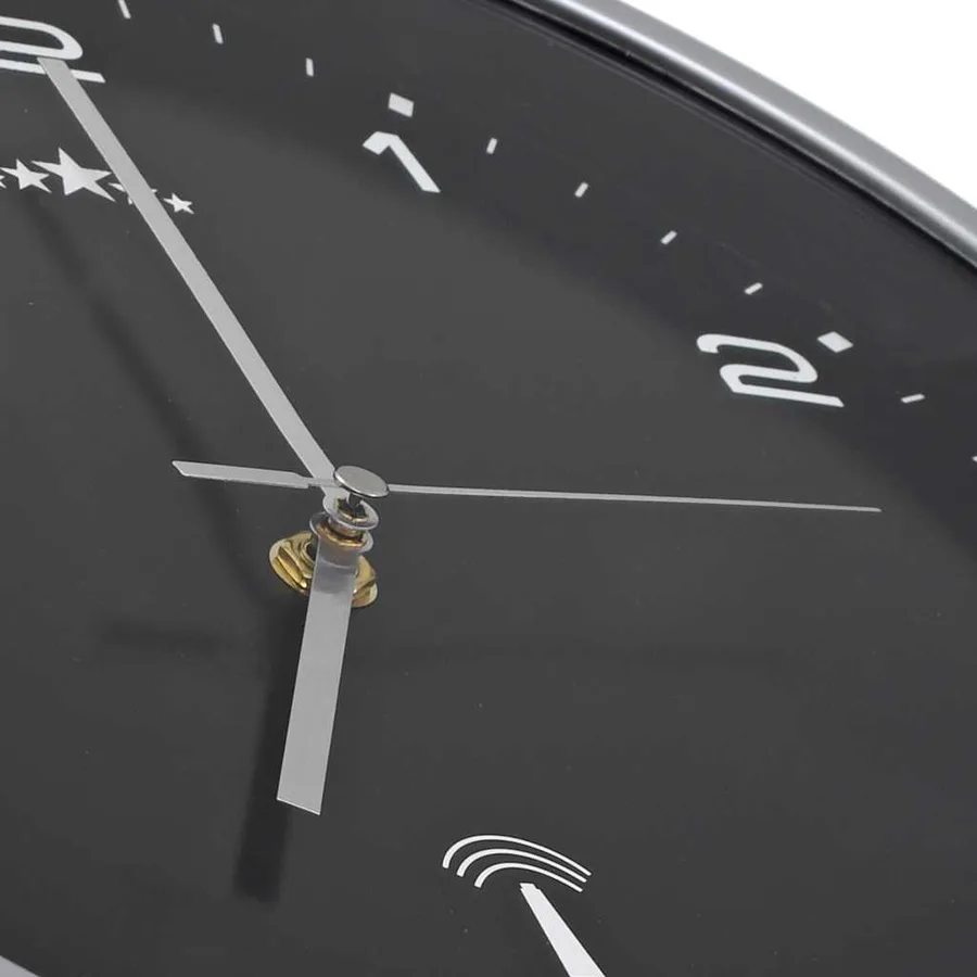 Horloge murale radioguidée avec mouvement à quartz 31 cm Noir - 5