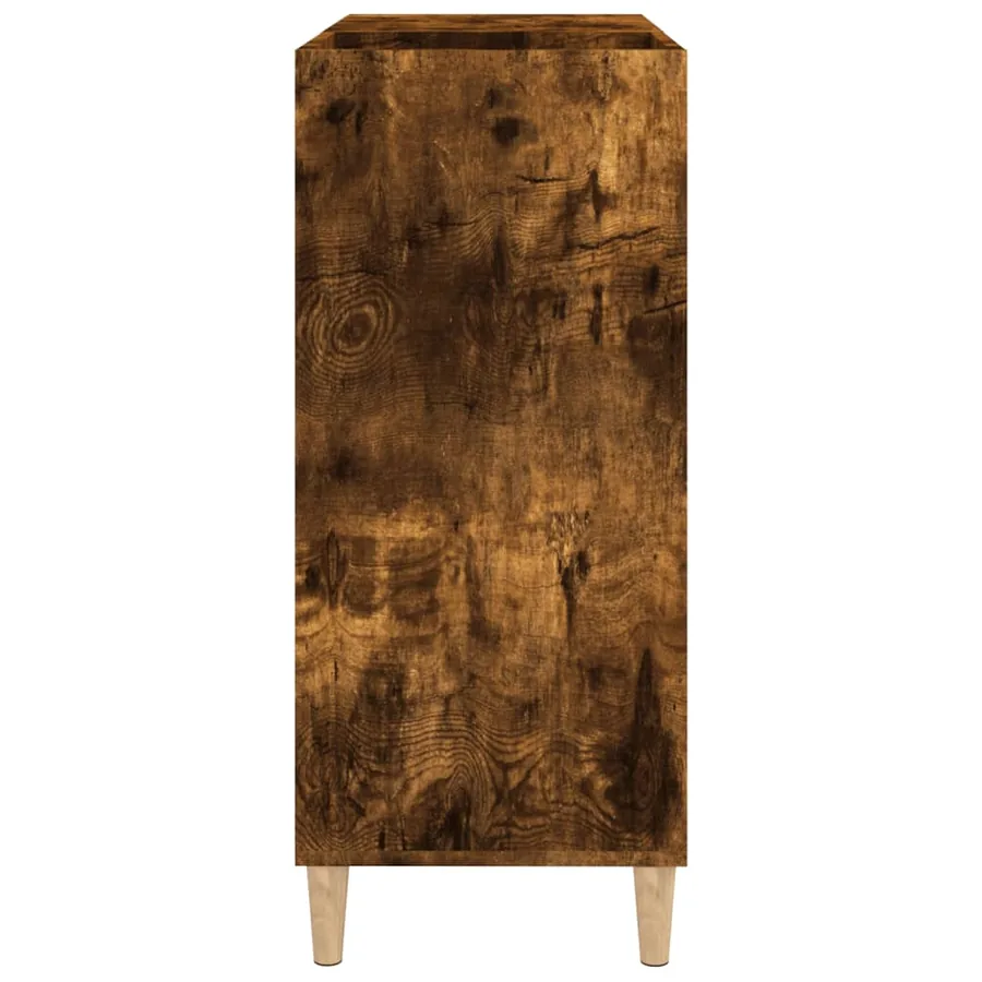 Armoire à disques chêne fumé 84,5x38x89 cm bois d'ingénierie - 6