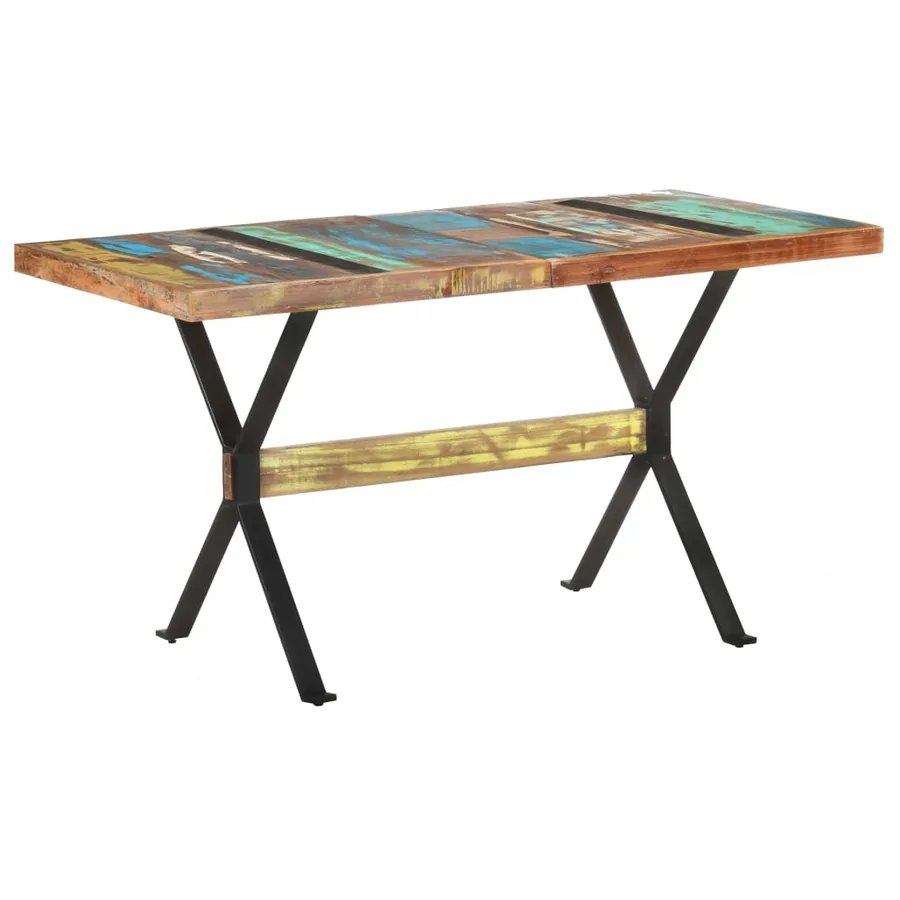 Table à manger 140x70x76 cm Bois de récupération massif