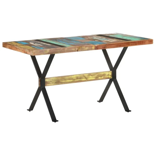 Table à manger 140x70x76 cm Bois de récupération massif