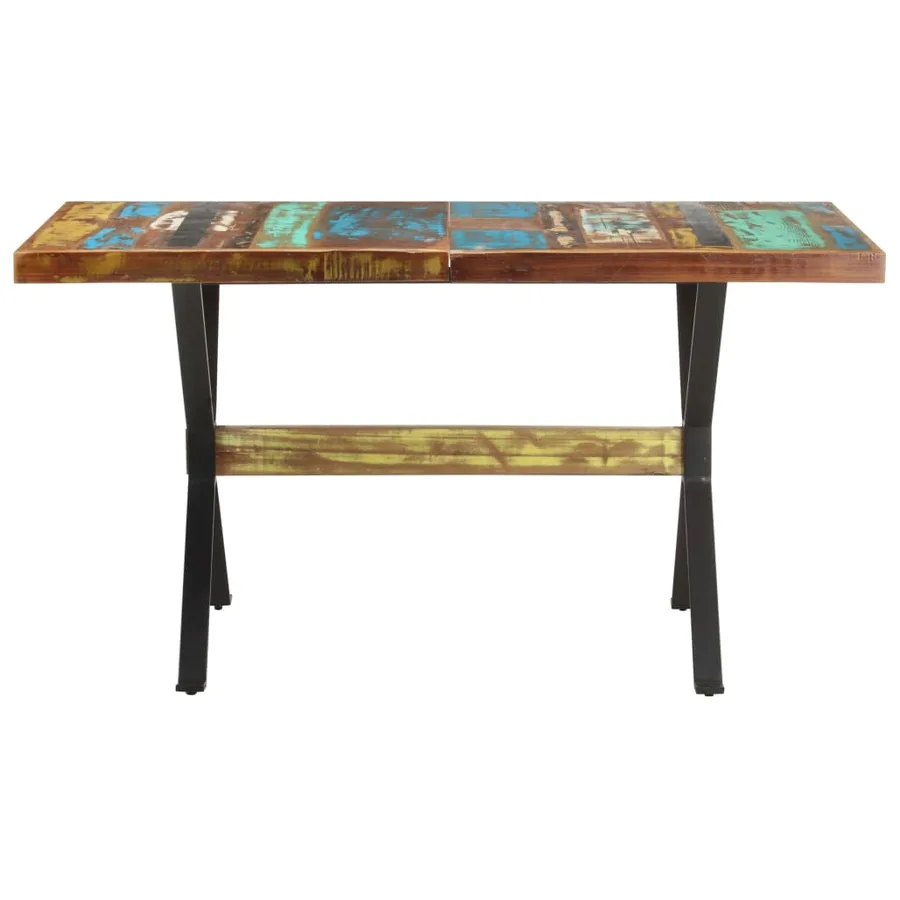 Table à manger 140x70x76 cm Bois de récupération massif - 2