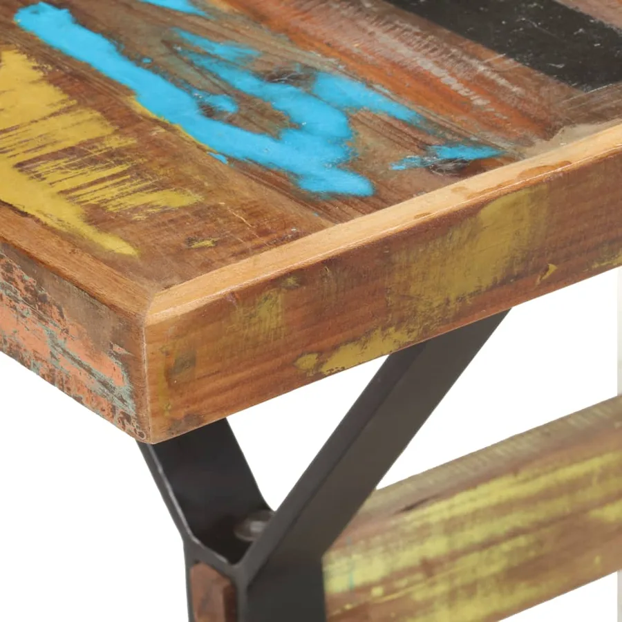 Table à manger 140x70x76 cm Bois de récupération massif - 5