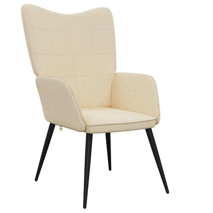 Chaise de relaxation Crème Tissu - 2