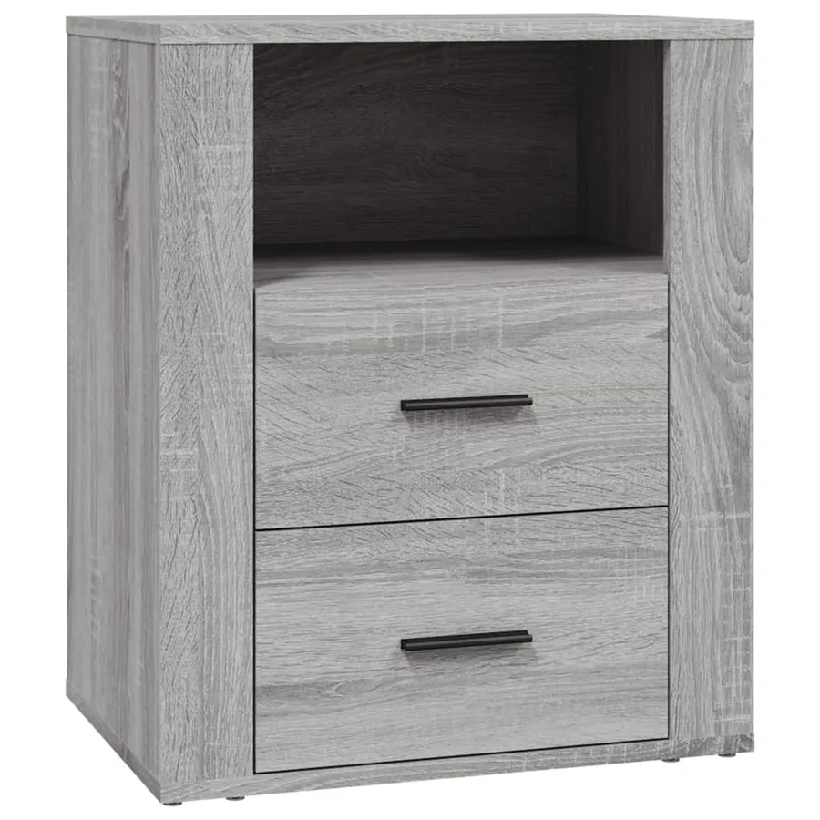 Table de chevet Sonoma gris 50x36x60 cm Bois d'ingénierie - 2