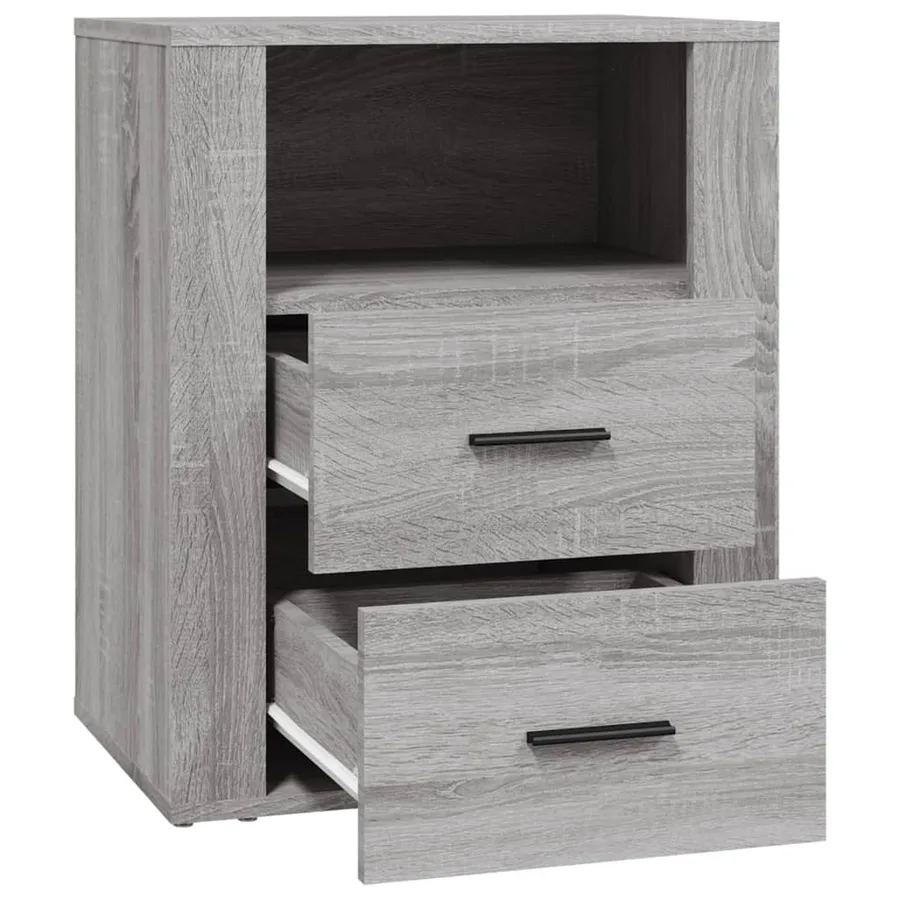 Table de chevet Sonoma gris 50x36x60 cm Bois d'ingénierie - 6