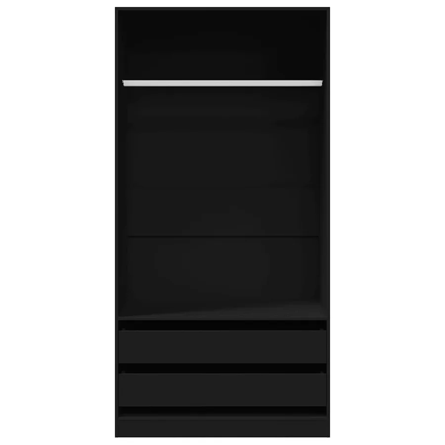 Garde-robe Noir 100x50x200 cm Bois d'ingénierie - 4