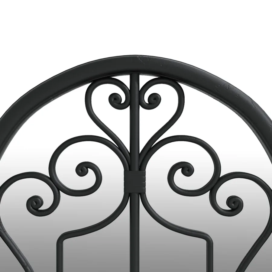 Miroir de jardin Noir 100x45 cm Fer pour utilisation extérieure - 5