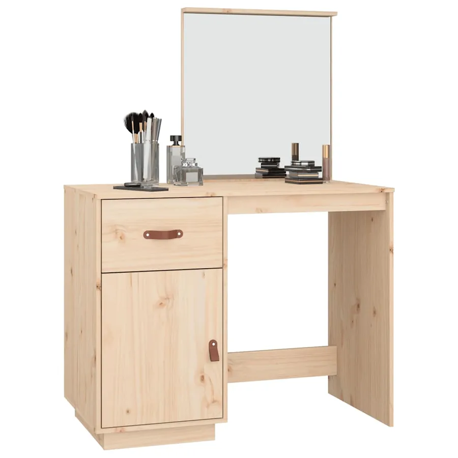 Coiffeuse 95x50x134 cm Bois de pin massif - 4