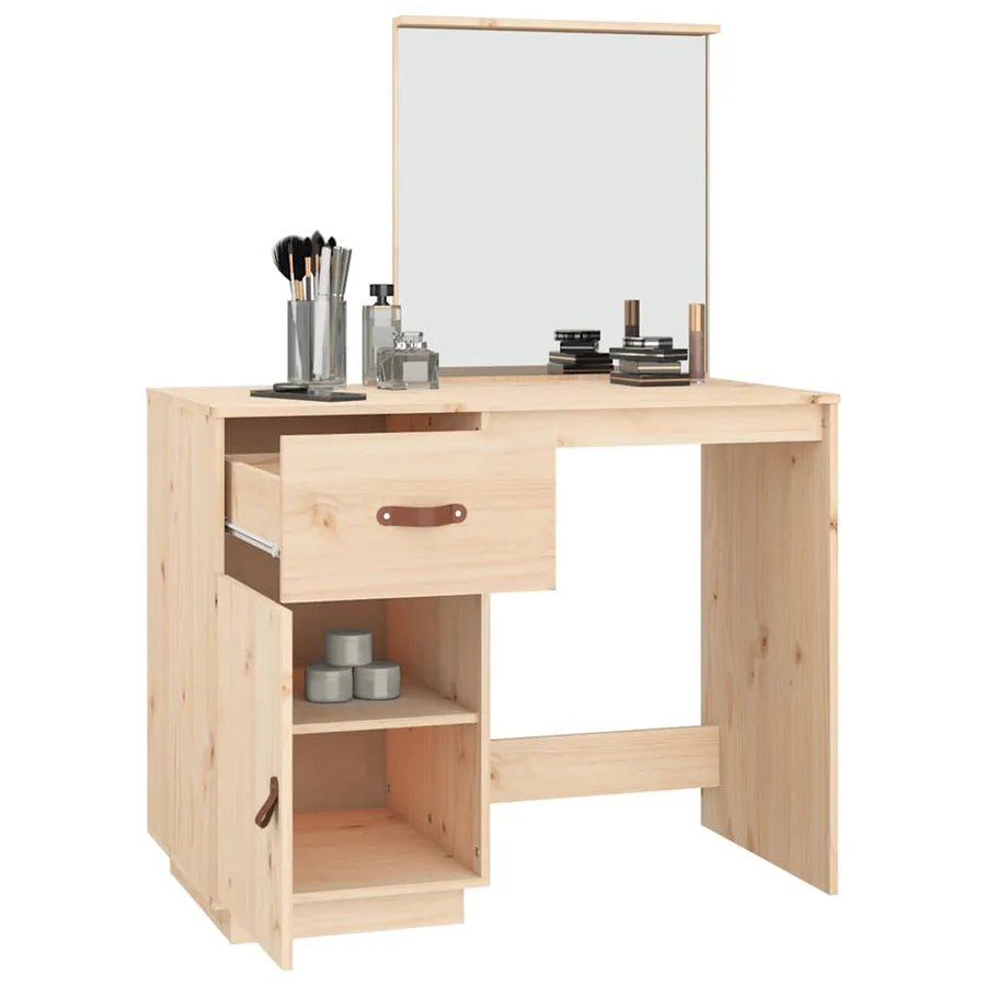 Coiffeuse 95x50x134 cm Bois de pin massif - 5