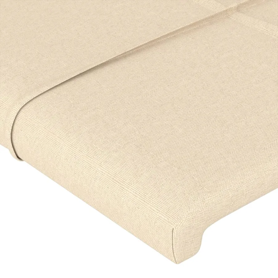 Tête de lit à LED Crème 93x16x78/88 cm Tissu - 5