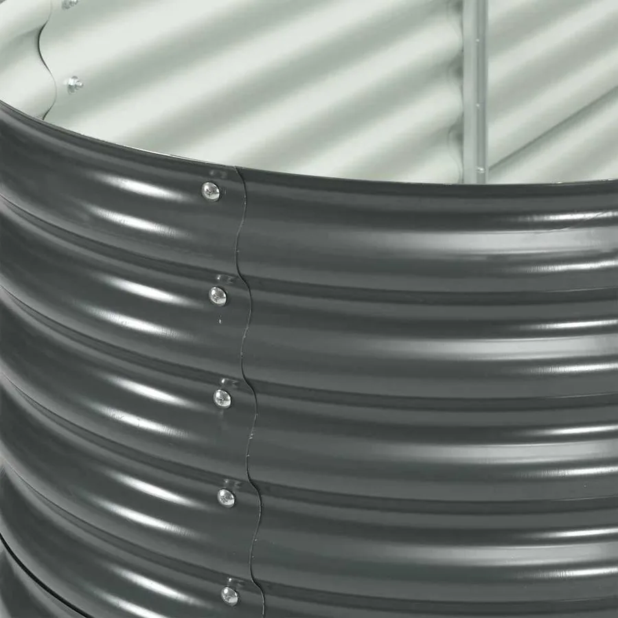 Lit surélevé de jardin 240x80x81 cm Acier galvanisé Gris - 9
