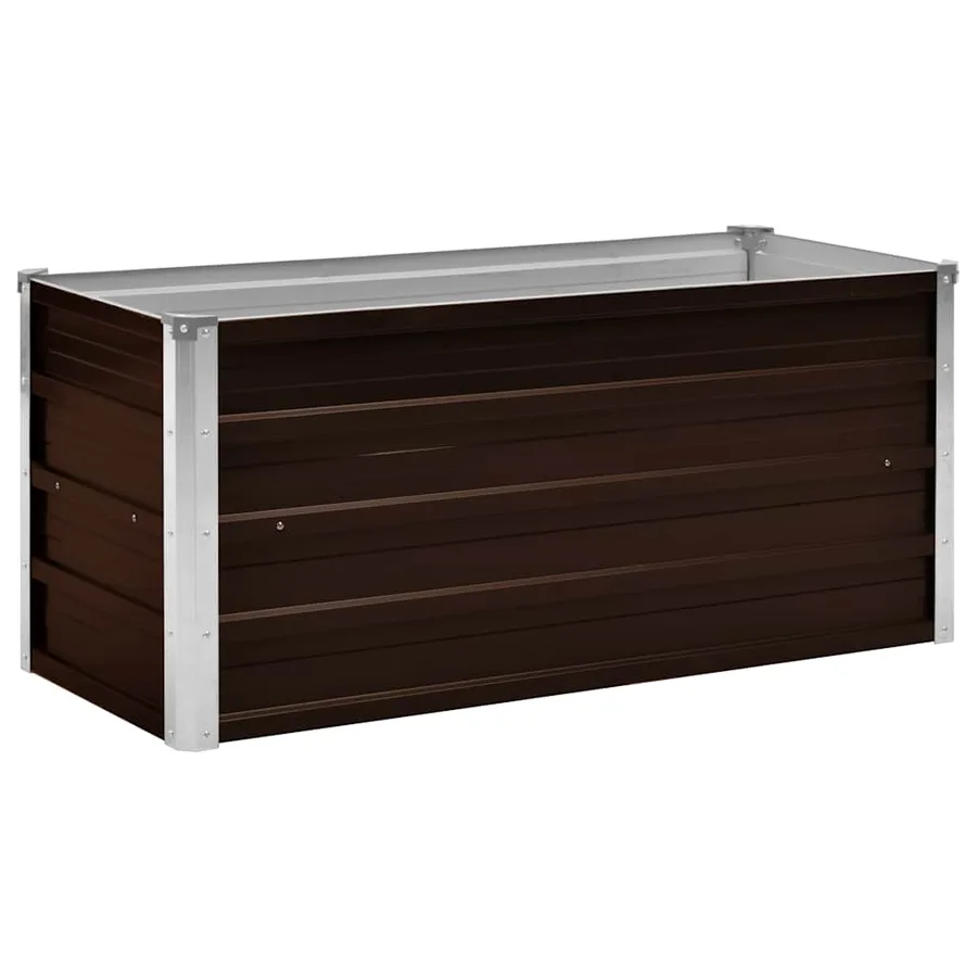 Lit surélevé de jardin Marron 100x40x45 cm Acier galvanisé - 2