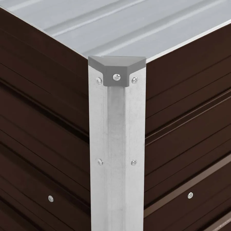 Lit surélevé de jardin Marron 100x40x45 cm Acier galvanisé - 6