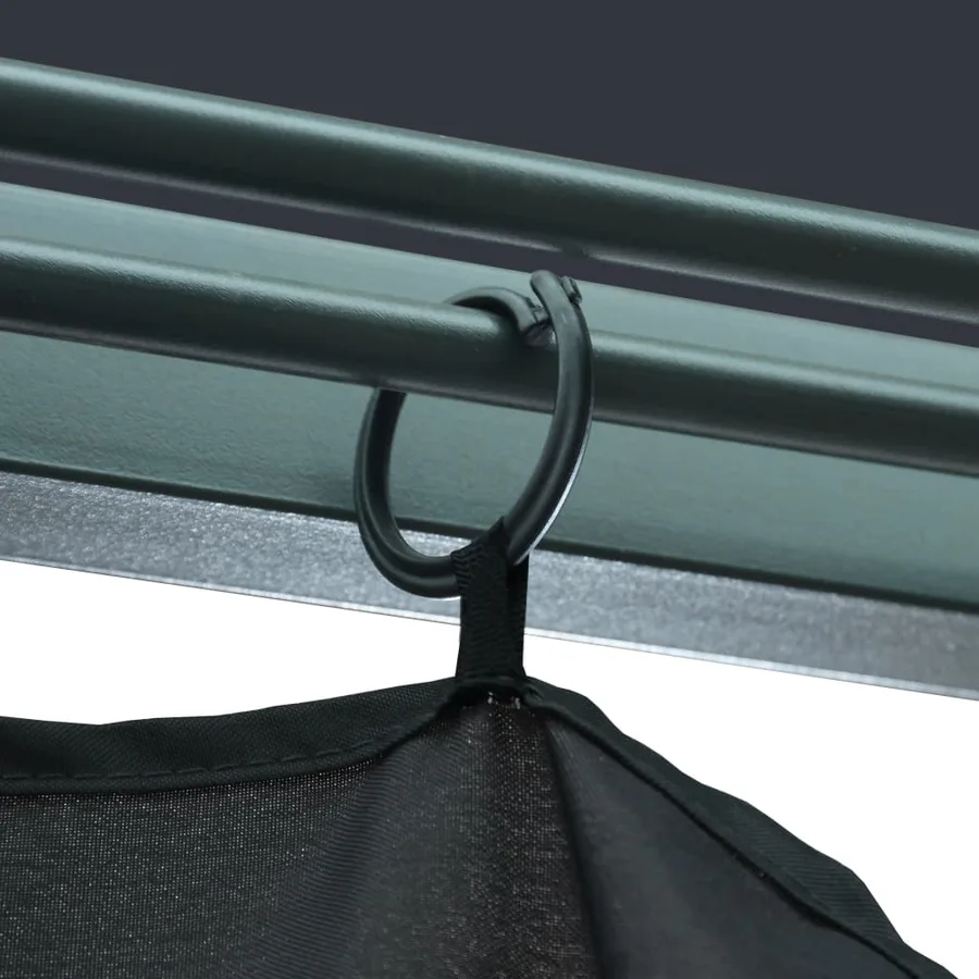 Tonnelle avec rideau 300x300 cm Anthracite Aluminium - 7