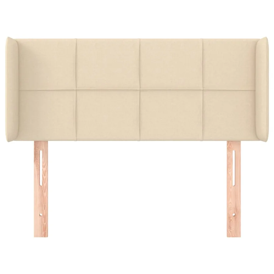 Tête de lit avec oreilles Crème 93x16x78/88 cm Tissu - 3