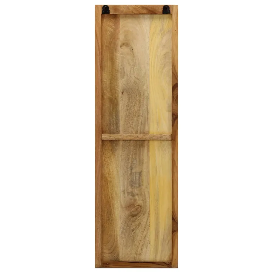 Porte-manteau mural 2 pcs Bois de manguier massif 36x110x3 cm - 4