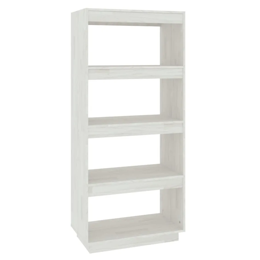Bibliothèque/Séparateur de pièce Blanc 60x35x135 cm Pin massif - 2