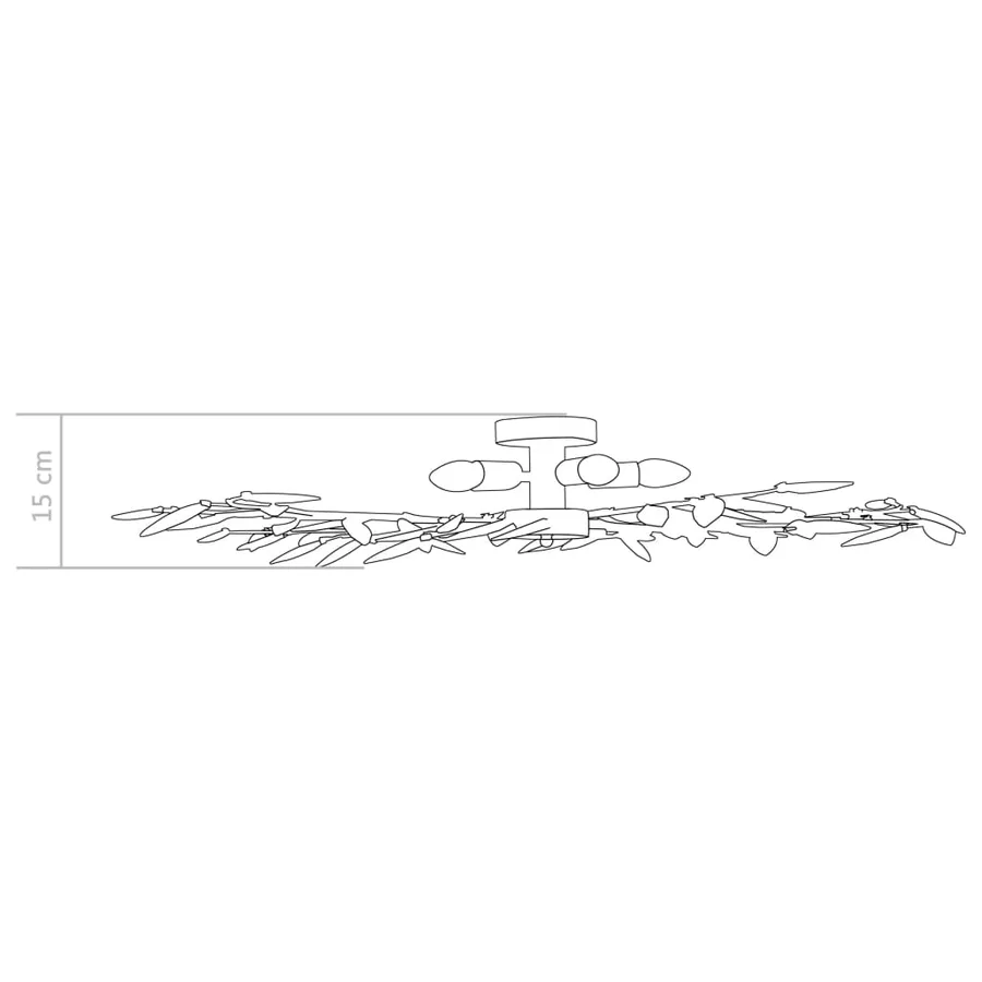 Plafonnier à bras feuille en cristal acrylique 5 ampoules E14 - 7