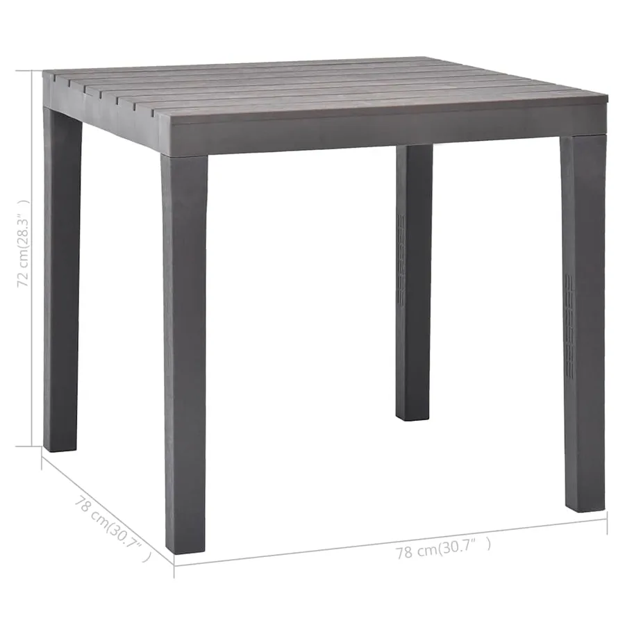 Table de jardin Moka 78x78x72 cm Plastique - 5