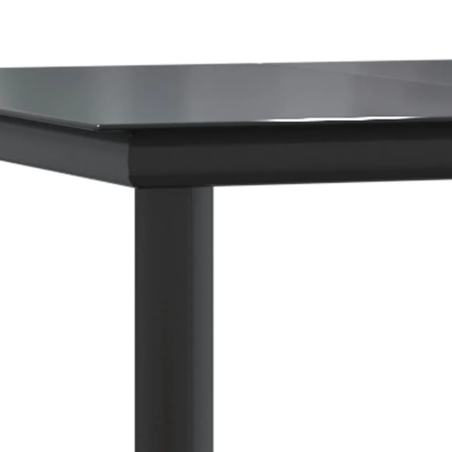 Ensemble à manger de jardin 7 pcs Noir Résine tressée - 9