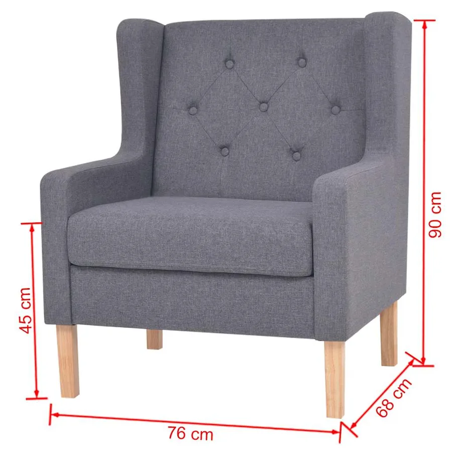 Ensemble de canapés 2 pcs tissu gris - 12