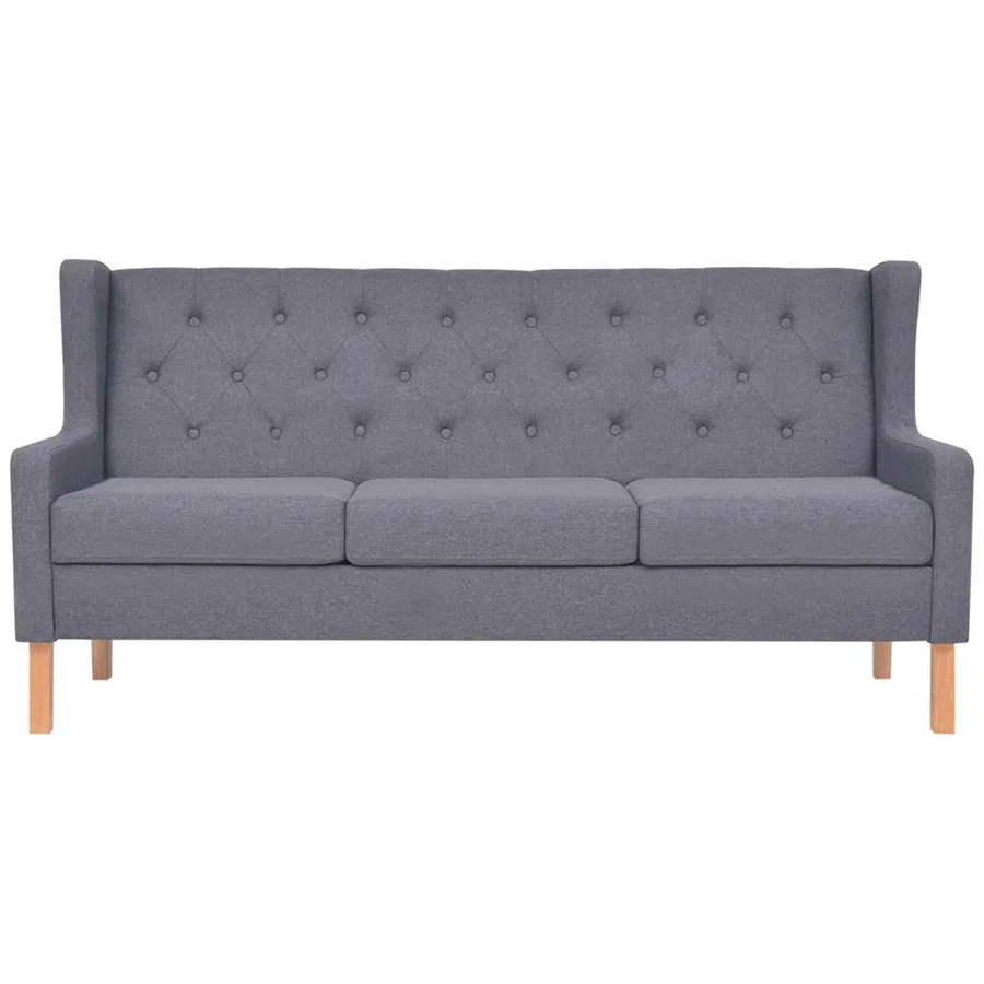 Ensemble de canapés 2 pcs tissu gris - 3