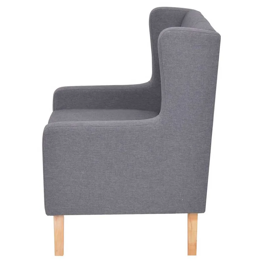 Ensemble de canapés 2 pcs tissu gris - 7