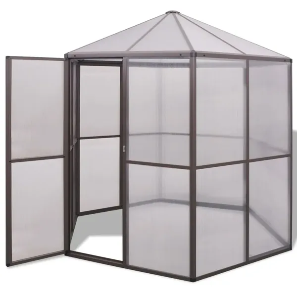 Serre en aluminium 240x211x232 cm
