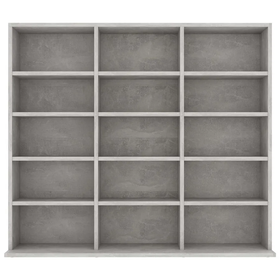 Armoire à CD Gris béton 100x23x89,5 cm Bois d’ingénierie - 3