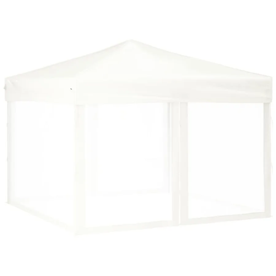 Tente de réception pliable avec parois Blanc 3x3 m - 2