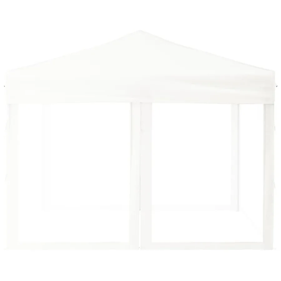 Tente de réception pliable avec parois Blanc 3x3 m - 4